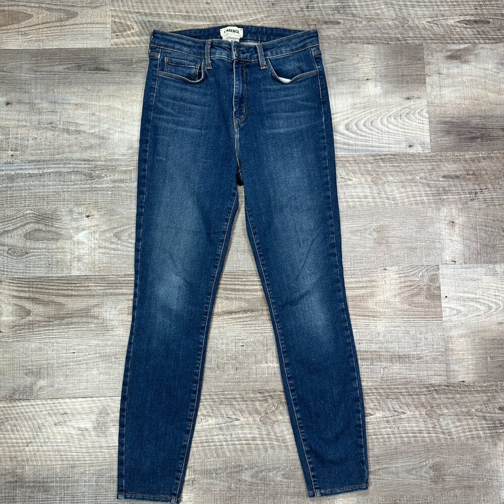 L'AGENCE Margot High Rise Skinny Blue Jeans Women's Size 28 x 25"